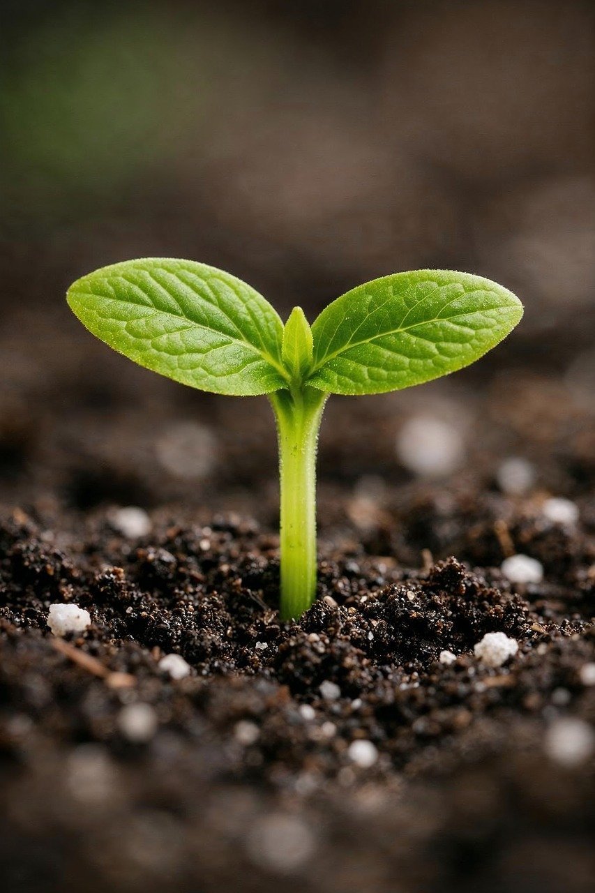 seedling, sprout, growth, nature, green, soil, earth, plant, life, garden, macro, spring, agriculture, environment, organic, fresh, beginnings, leaf, dirt, ecology, ai generated